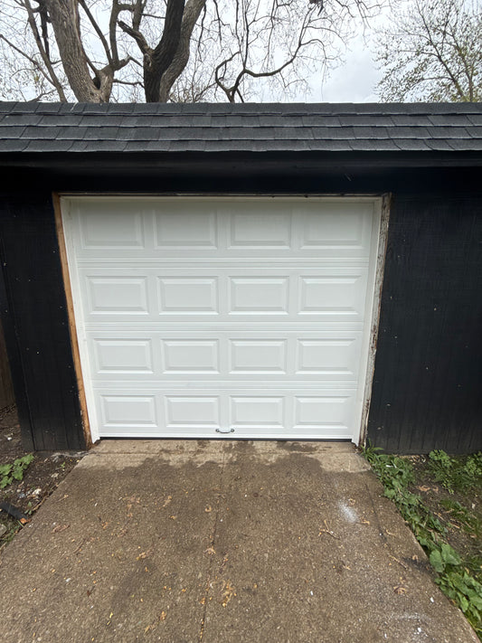 Classic White Single Car Garage Door