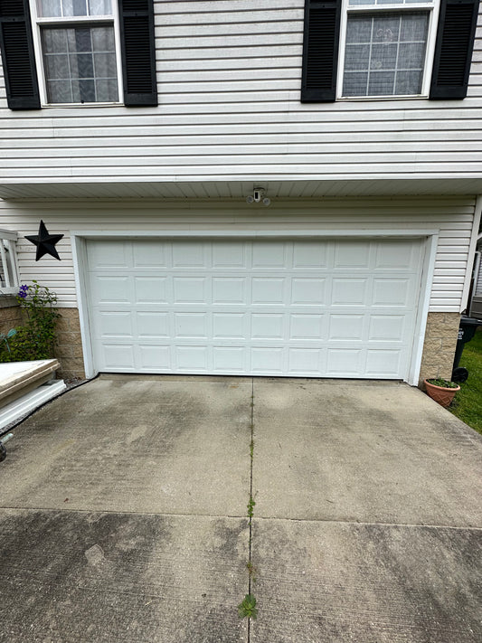 Classic White Double Car Garage Door
